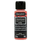 DECOART AMERICANA MULTI SURFACE SATIN ACRYLIC PAINT - 59 ML (2 OZ) - SHRIMP (541)